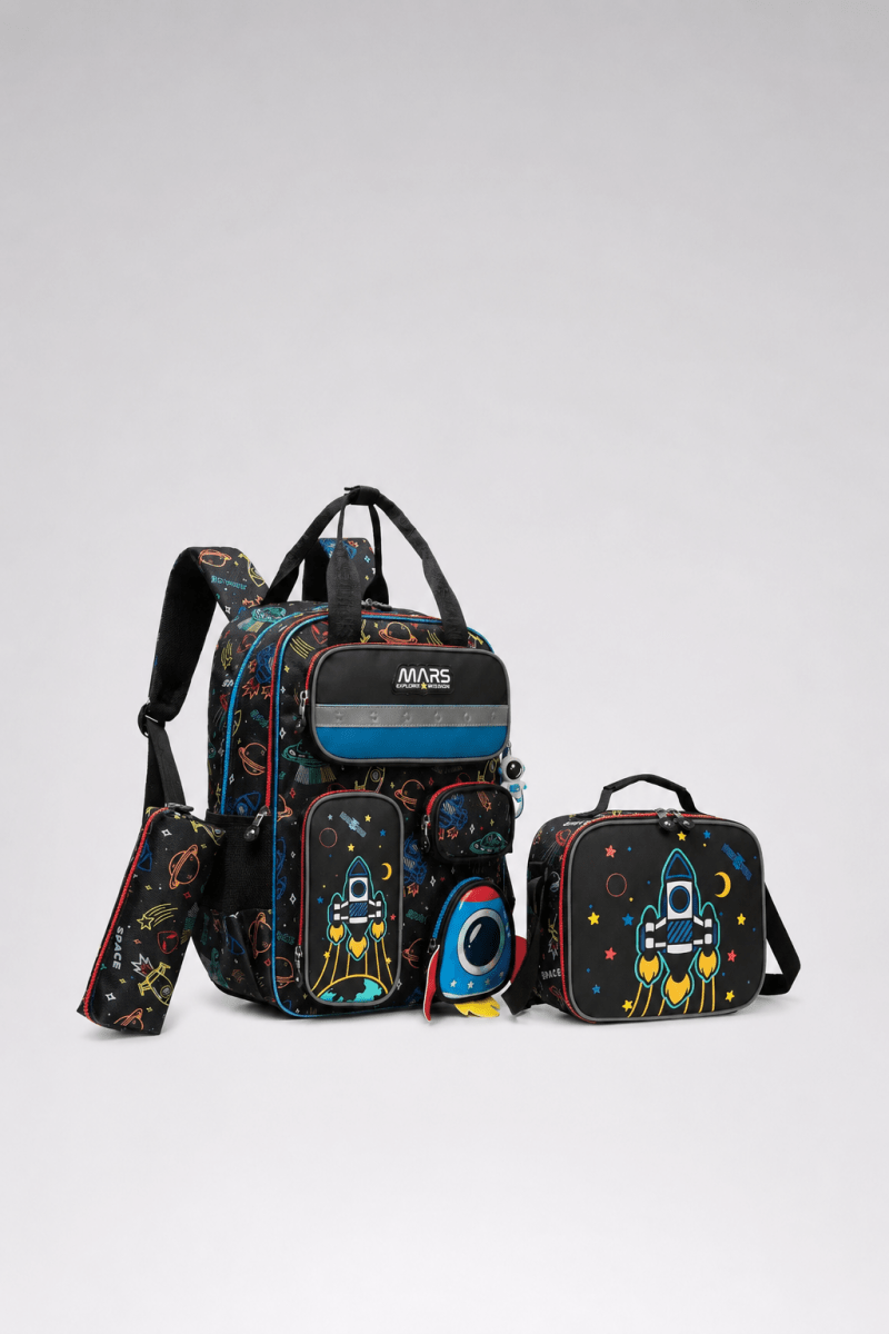 Ninos Kids storeMars 3PCS BackpackBag set طقم شنط مدرسةJasmin