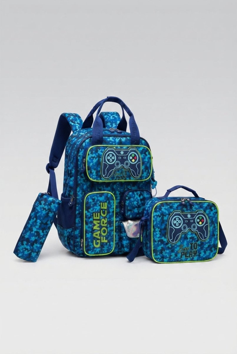 Ninos Kids storeGame Force 3PCS BackpackBag set طقم شنط مدرسةJasmin