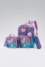 Ninos Kids storeMeramid Life 3PCS BackpackBag set طقم شنط مدرسةJasmin