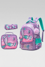 Ninos Kids storeMeramid 3PCS BackpackBag set طقم شنط مدرسةJasmin