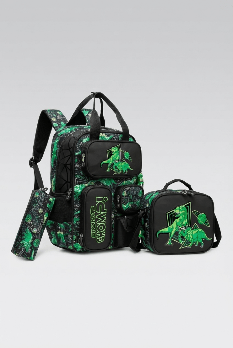 Ninos Kids storeDino 3PCS BackpackBag set طقم شنط مدرسةJasmin