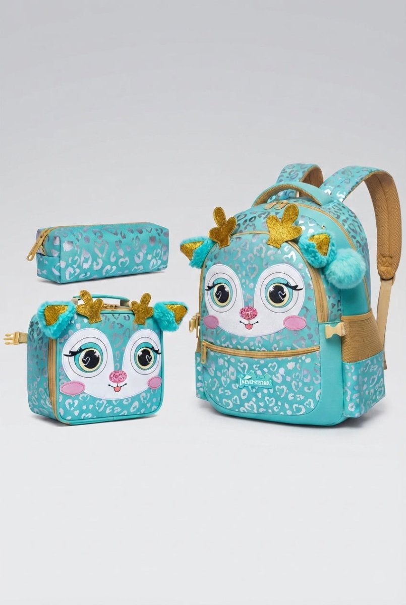 Ninos Kids storeDeer 3PCS BackpackBag set طقم شنط مدرسةJasmin