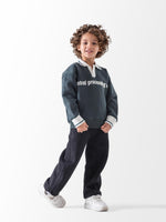 Ninos Kids storeBoys' Olive Central Procesing 2-Piece Pyjama SetWinter PyjamaSHARO