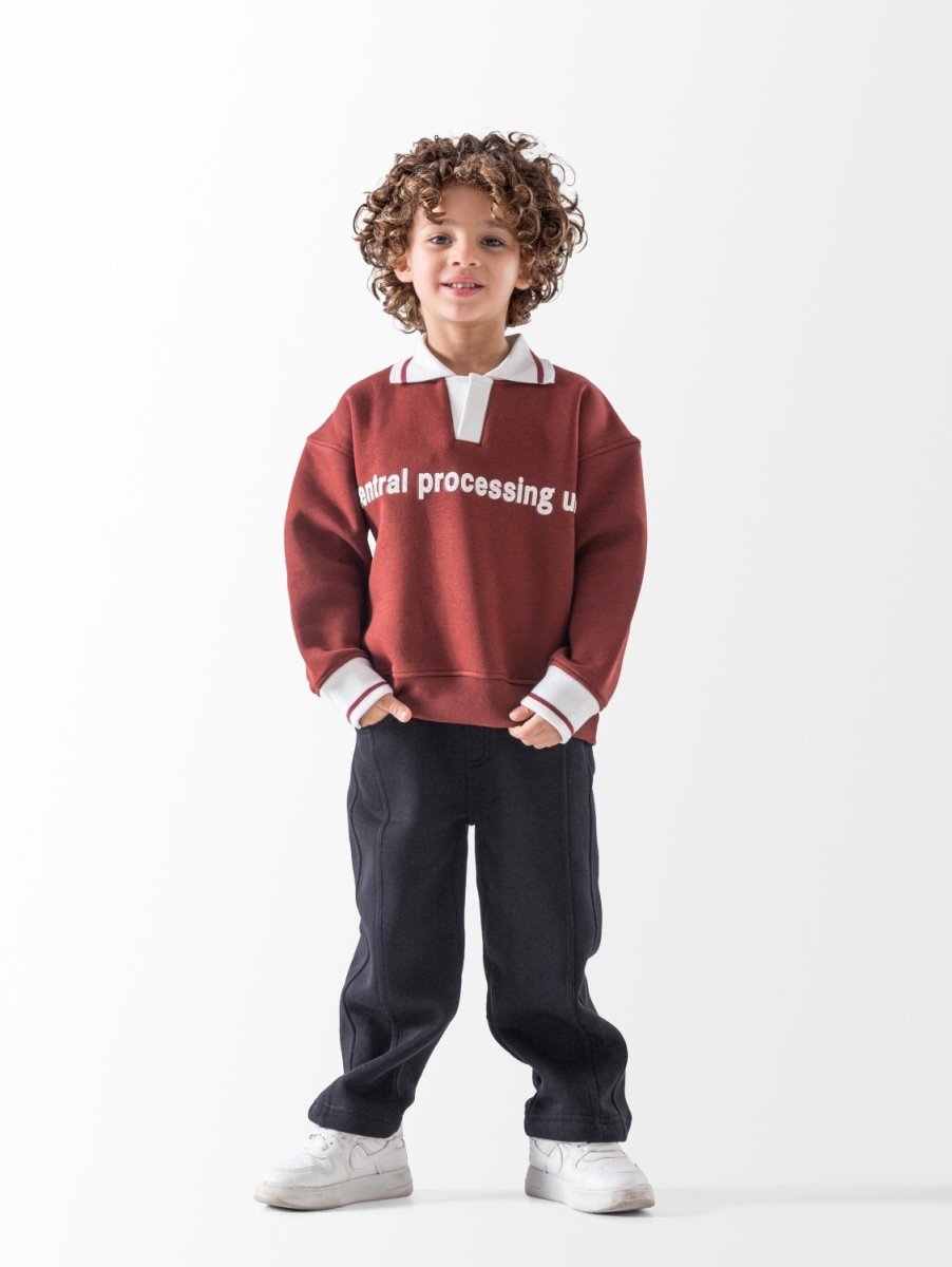 Ninos Kids storeBoys' Burgandy Central Procesing 2-Piece Pyjama SetPajamasSHARO