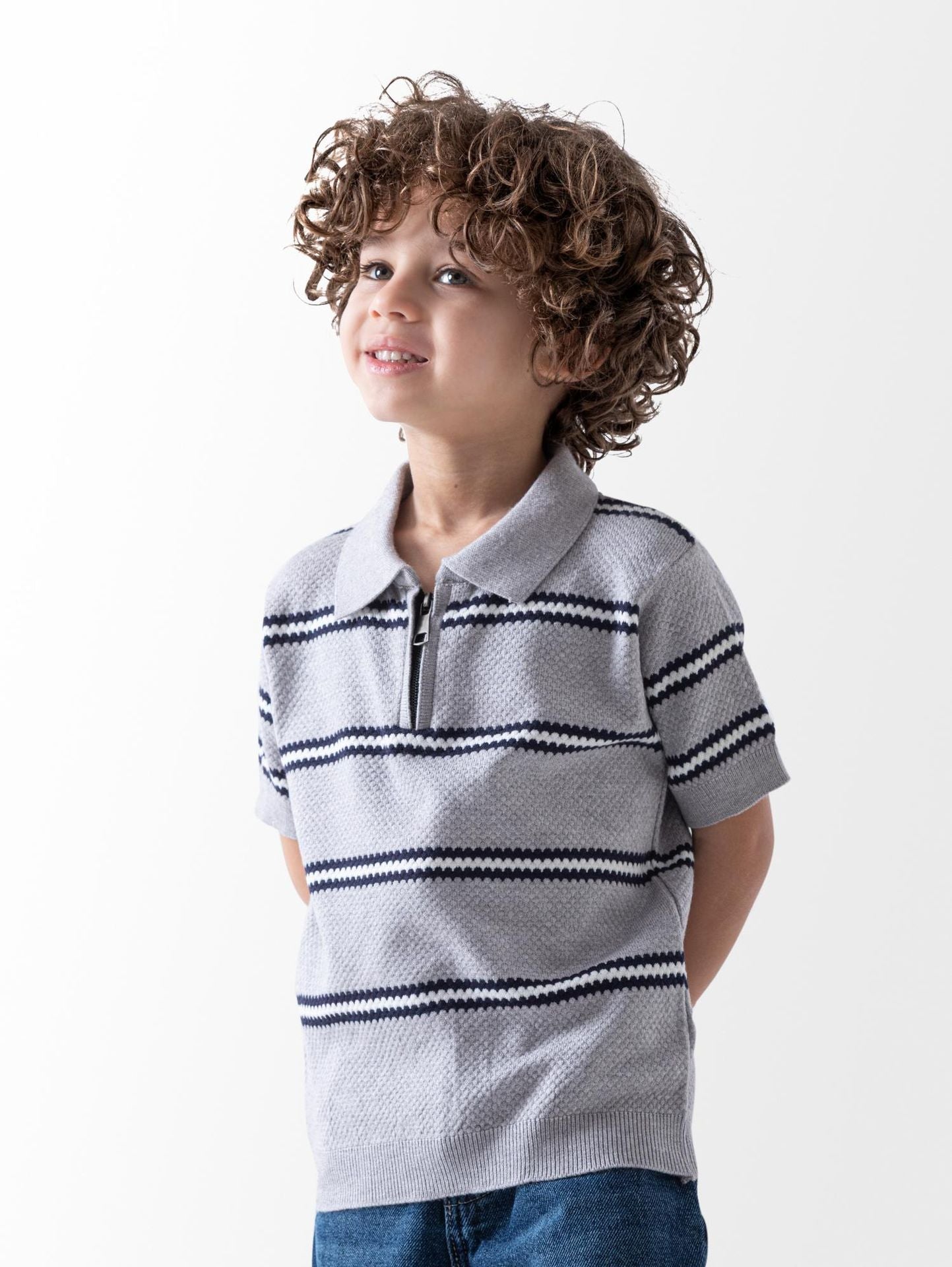 Ninos Kids storeStriped Knit Polo ShirtPolosNINOS