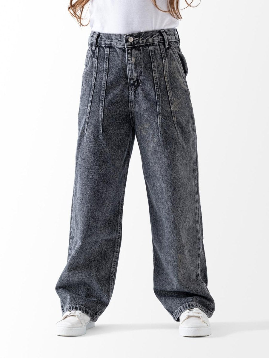 Ninos Kids storeGirls' Grey Wide Leg JeansJeans pantsNINOS