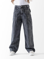 Ninos Kids storeGirls' Grey Wide Leg JeansJeans pantsNINOS