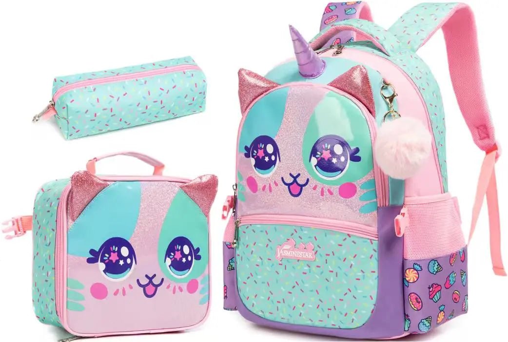 Ninos Kids storeUnicorn 3PCS BackpackBag set طقم شنط مدرسةJasmin