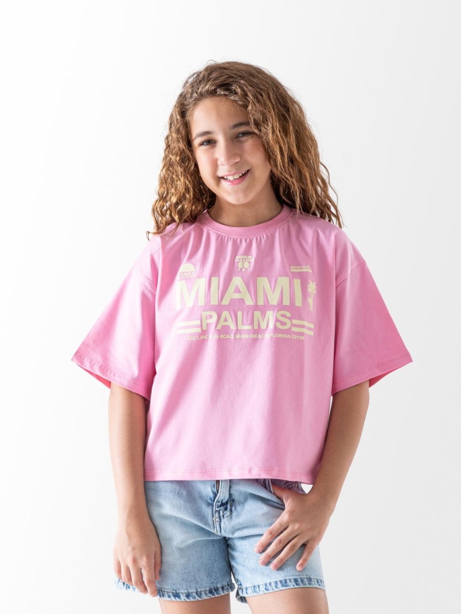 Ninos Kids storeGirls' Pink Maiami T-ShirtT-ShirtsNINOS
