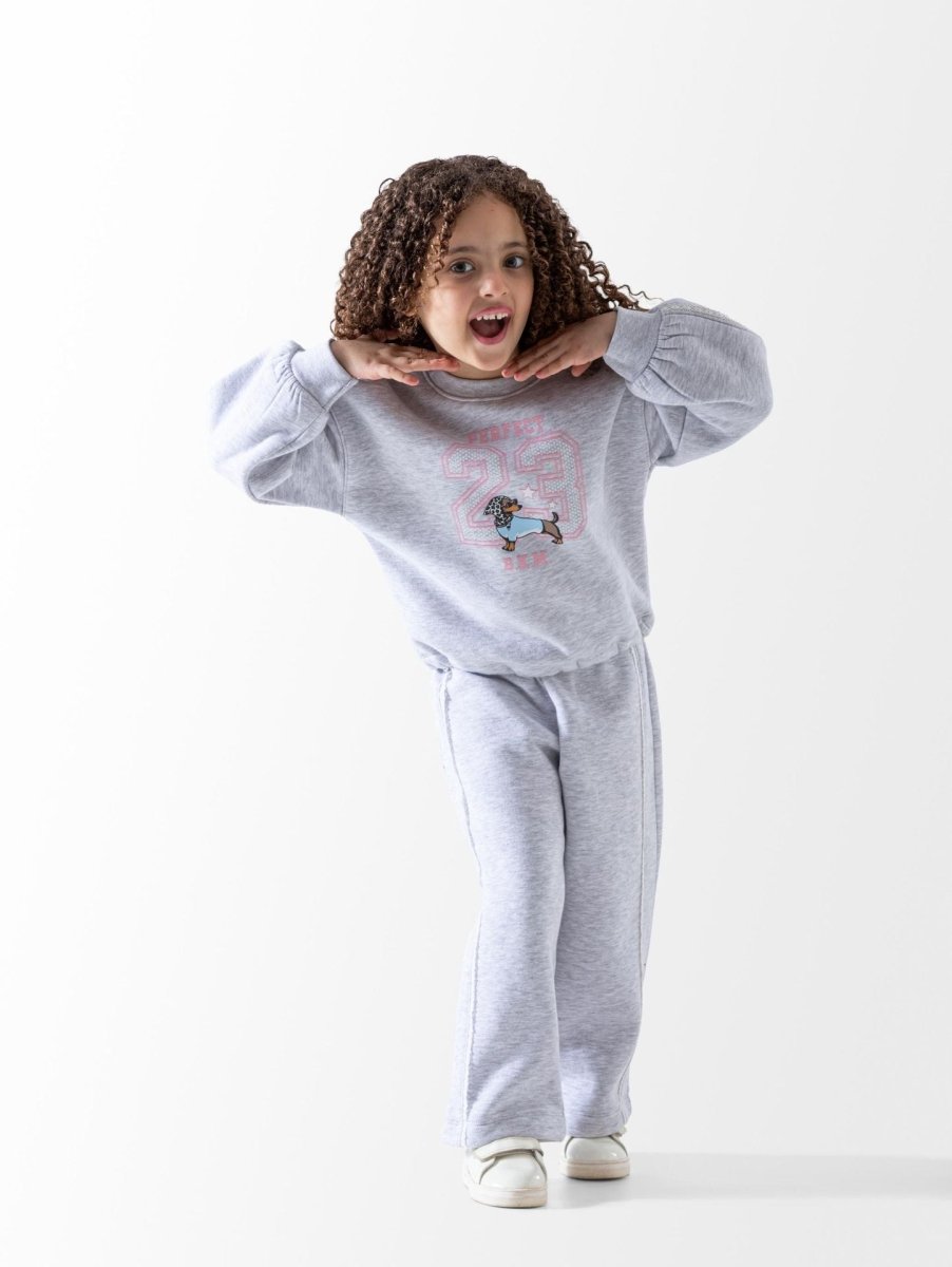 Ninos Kids storeGirls' Light Grey Perfect Round 2-Piece Pyjama SetPajamasSHARO
