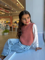 Ninos Kids storeGirls Knitted Vest Outfit 2PCS Setطقم خروجMIX