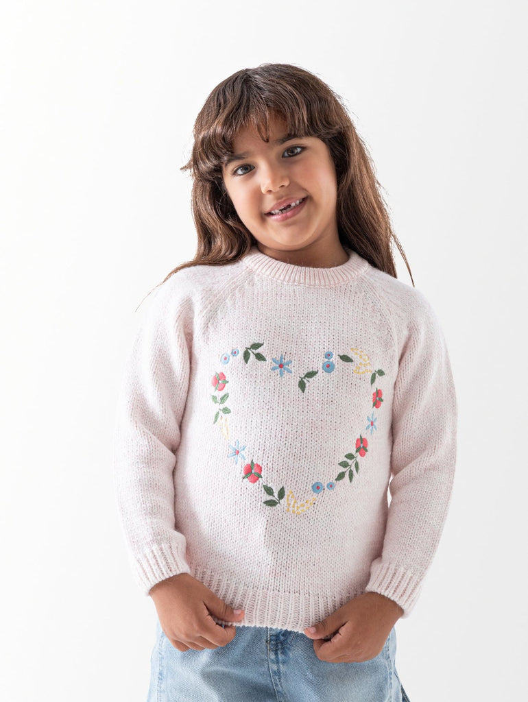 Ninos Kids storeFloral Heart PulloverKnitwearNINOS