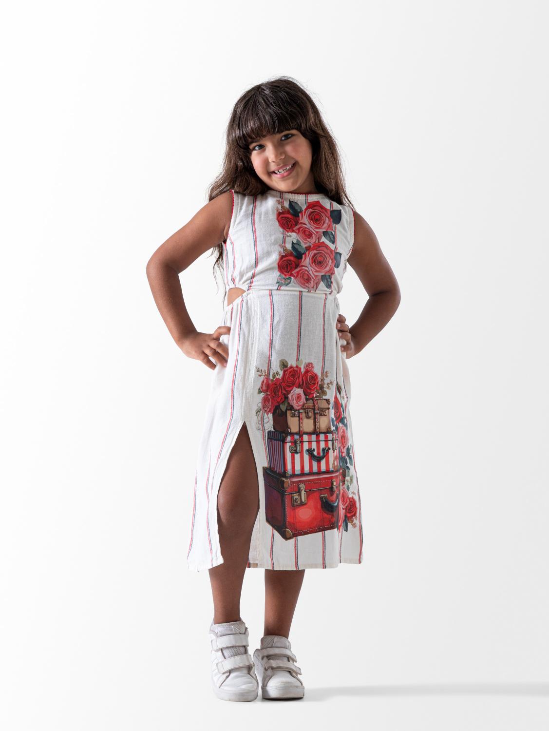 Striped Flower Dress