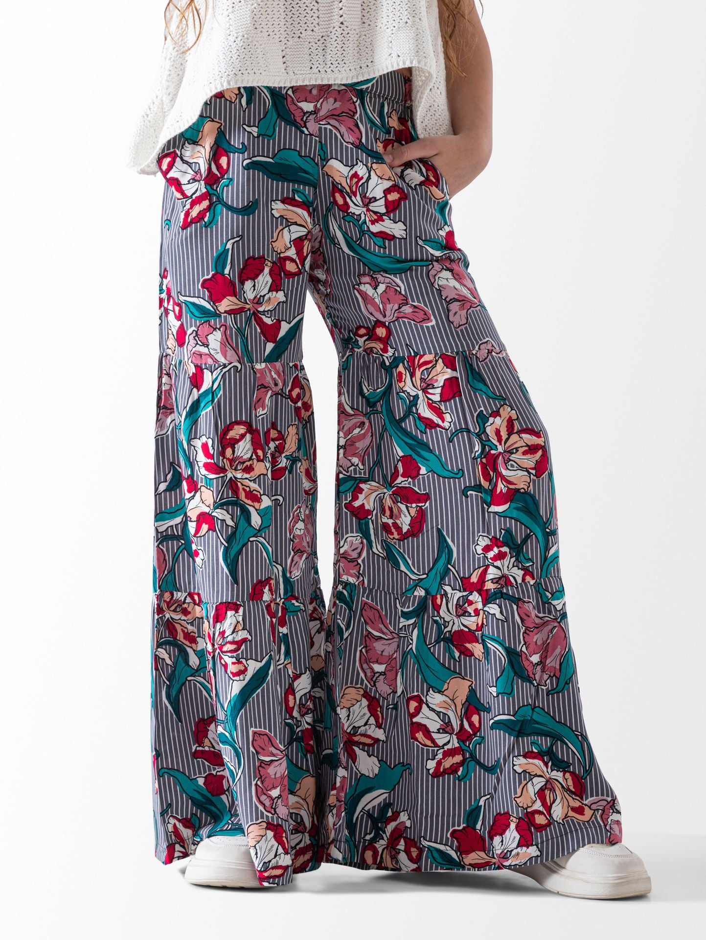 Floral Wide Leg Pants