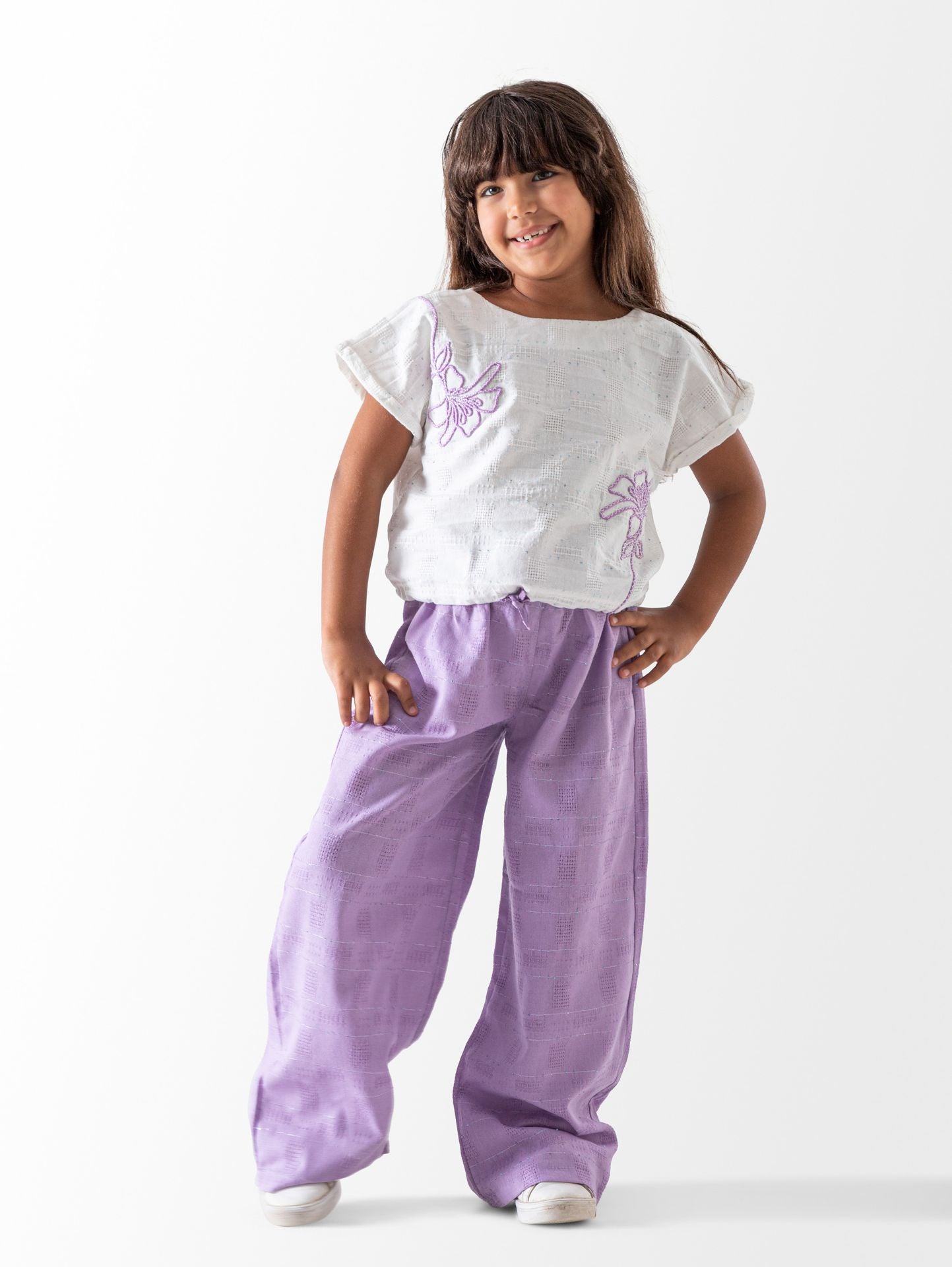 Flower Linen Pant Set