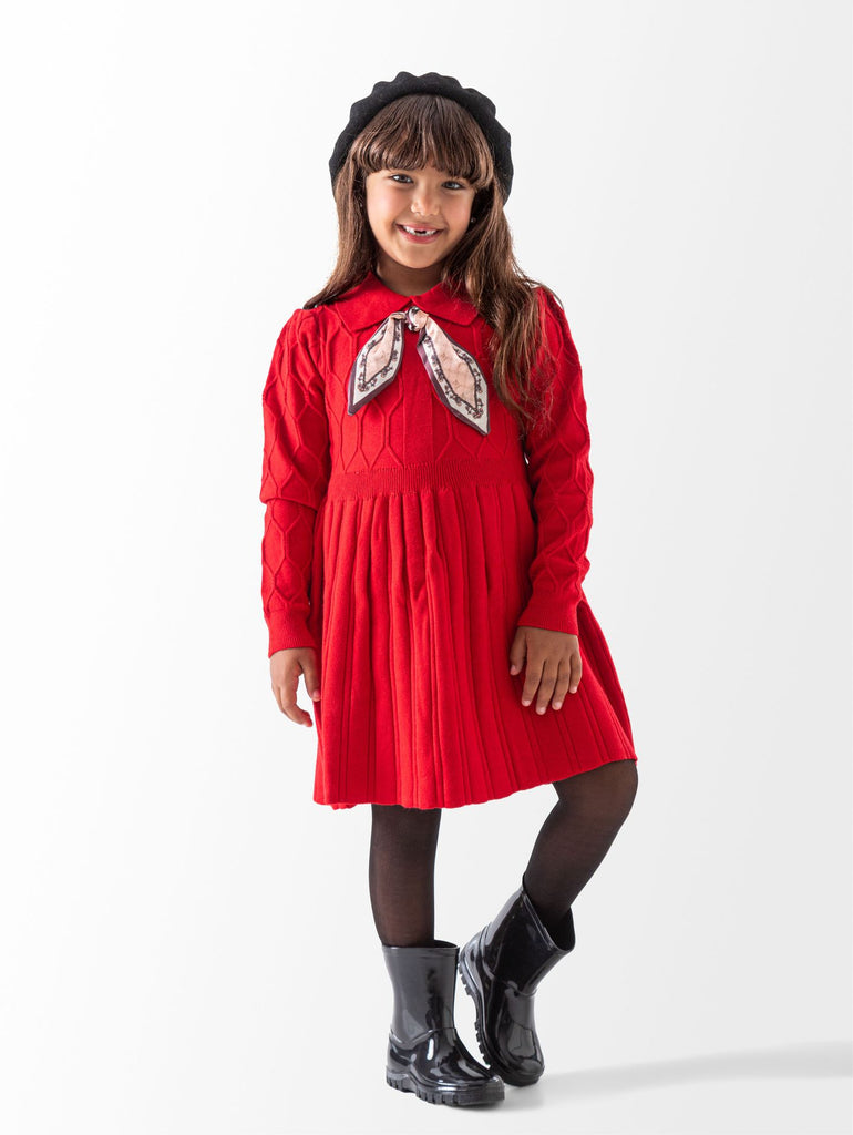 Ninos Kids storeKnitted Dress With RibbonDressesGeneric