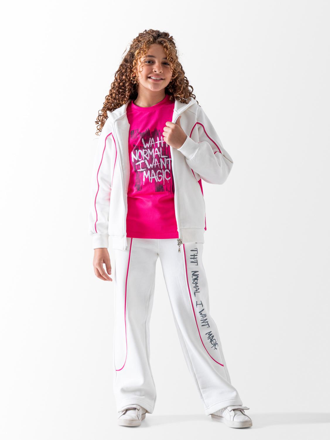 Ninos Kids storeGirls' White Normal 3-Piece Pyjama SetPajamasGROUP FIVE