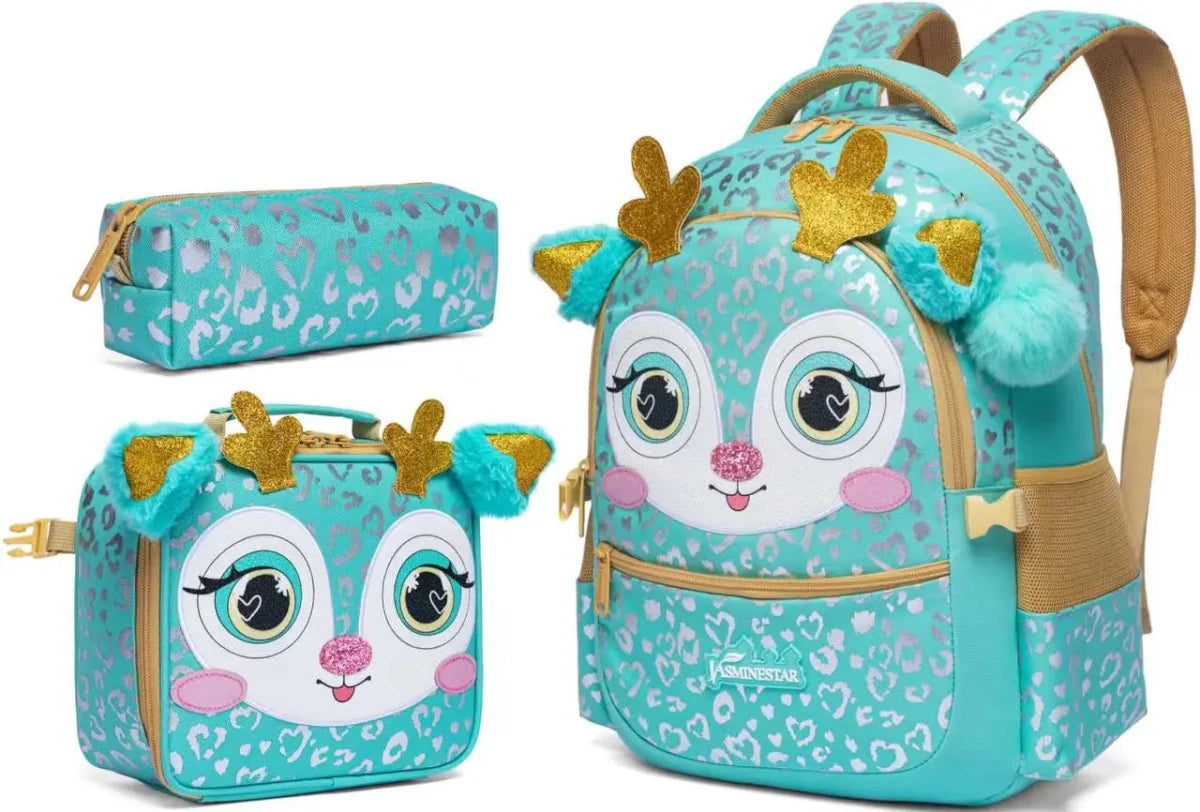 Ninos Kids storeDeer 3PCS BackpackBag set طقم شنط مدرسةJasmin