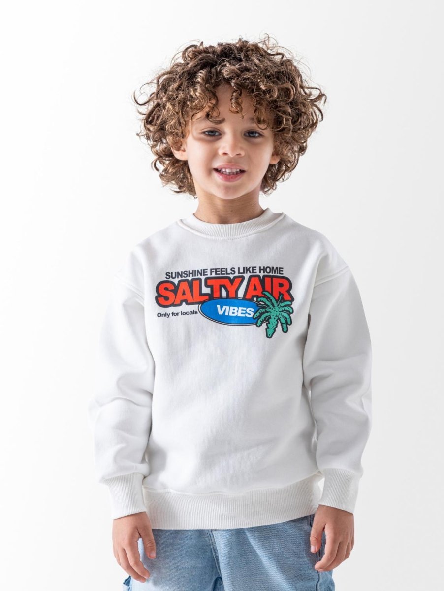 Ninos Kids storeBoys' White Salty Air SweatshirtSweatshirtsNINOS