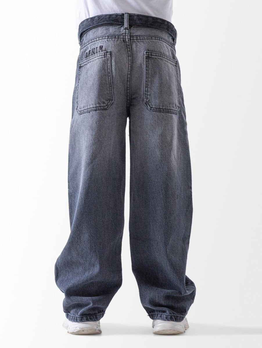 Ninos Kids storeBoys' Dark Grey Denim Wide Leg JeansJeans pantsNINOS