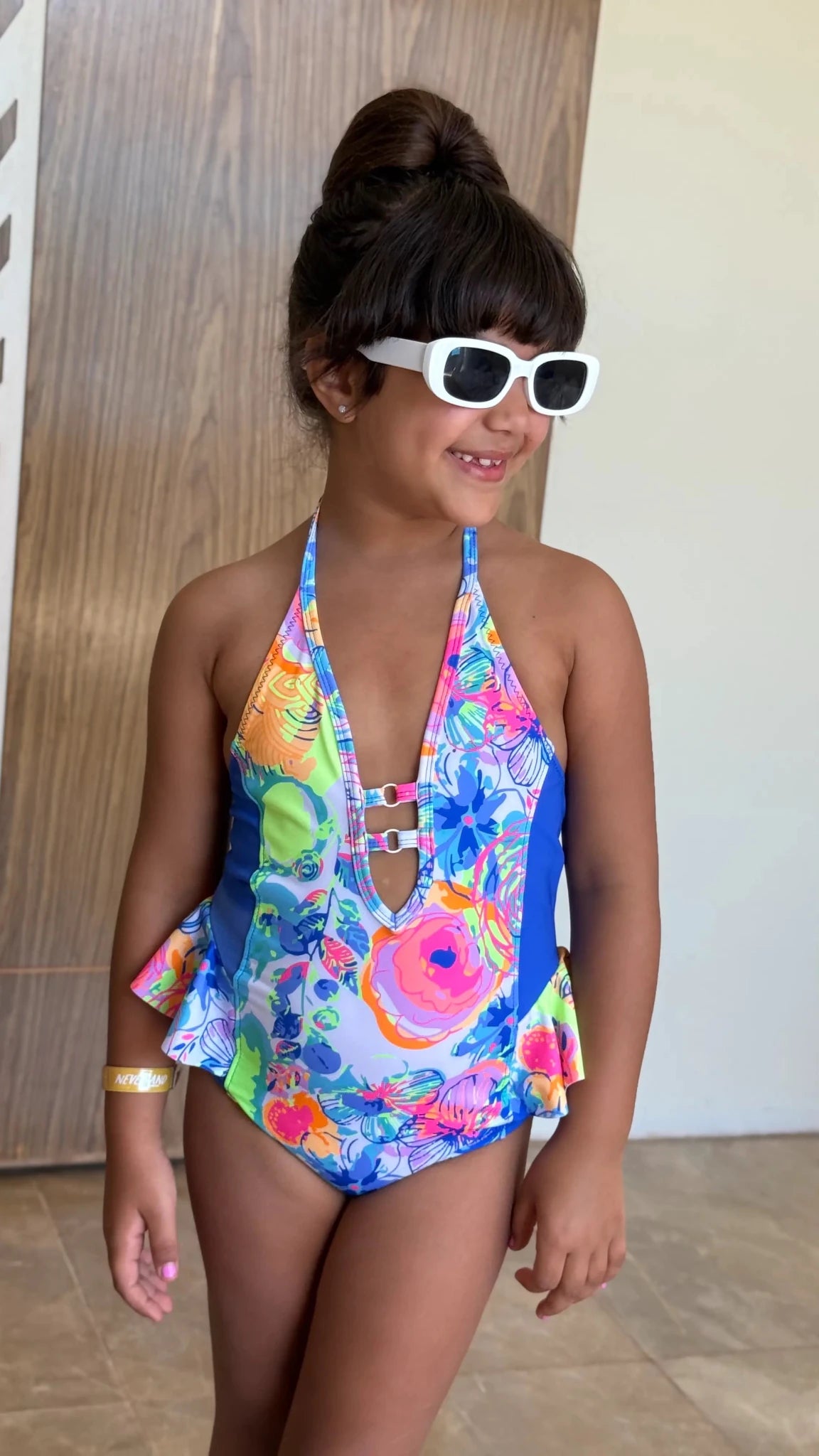 Ninos Kids storeFlowers SwimsuitOne - Piece SwimwearLa mer
