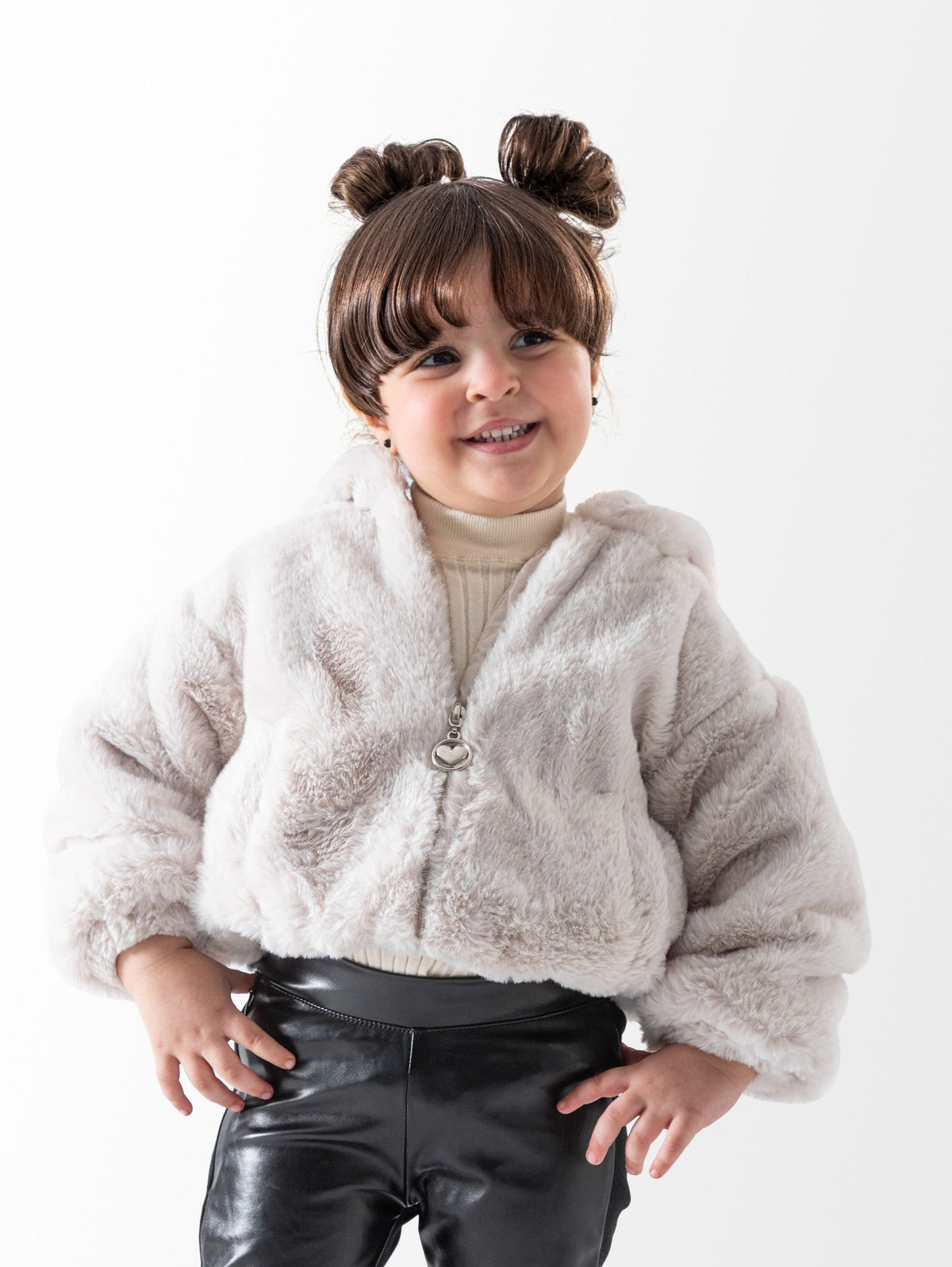 Ninos Kids storeBaby Girls' Light Beige Faux Fur JacketJacketsNINOS
