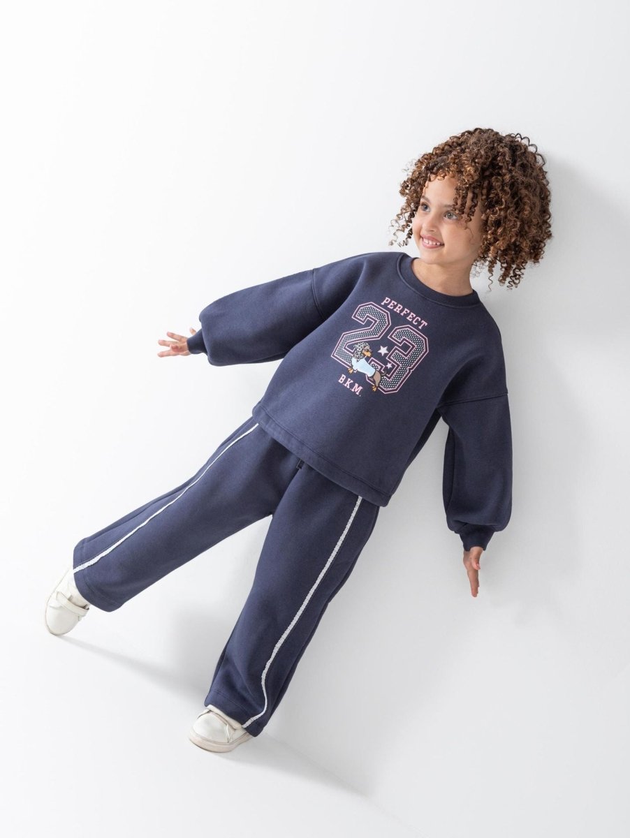 Ninos Kids storeGirls' Dark Grey Perfect Round 2-Piece Pyjama SetPajamasSHARO