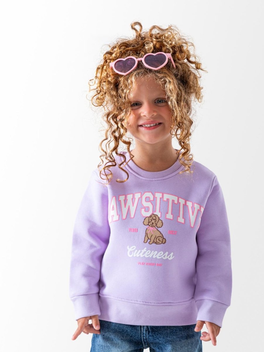Ninos Kids storeGirls' Lavender Pawsitive SweatshirtSweatshirtsNINOS