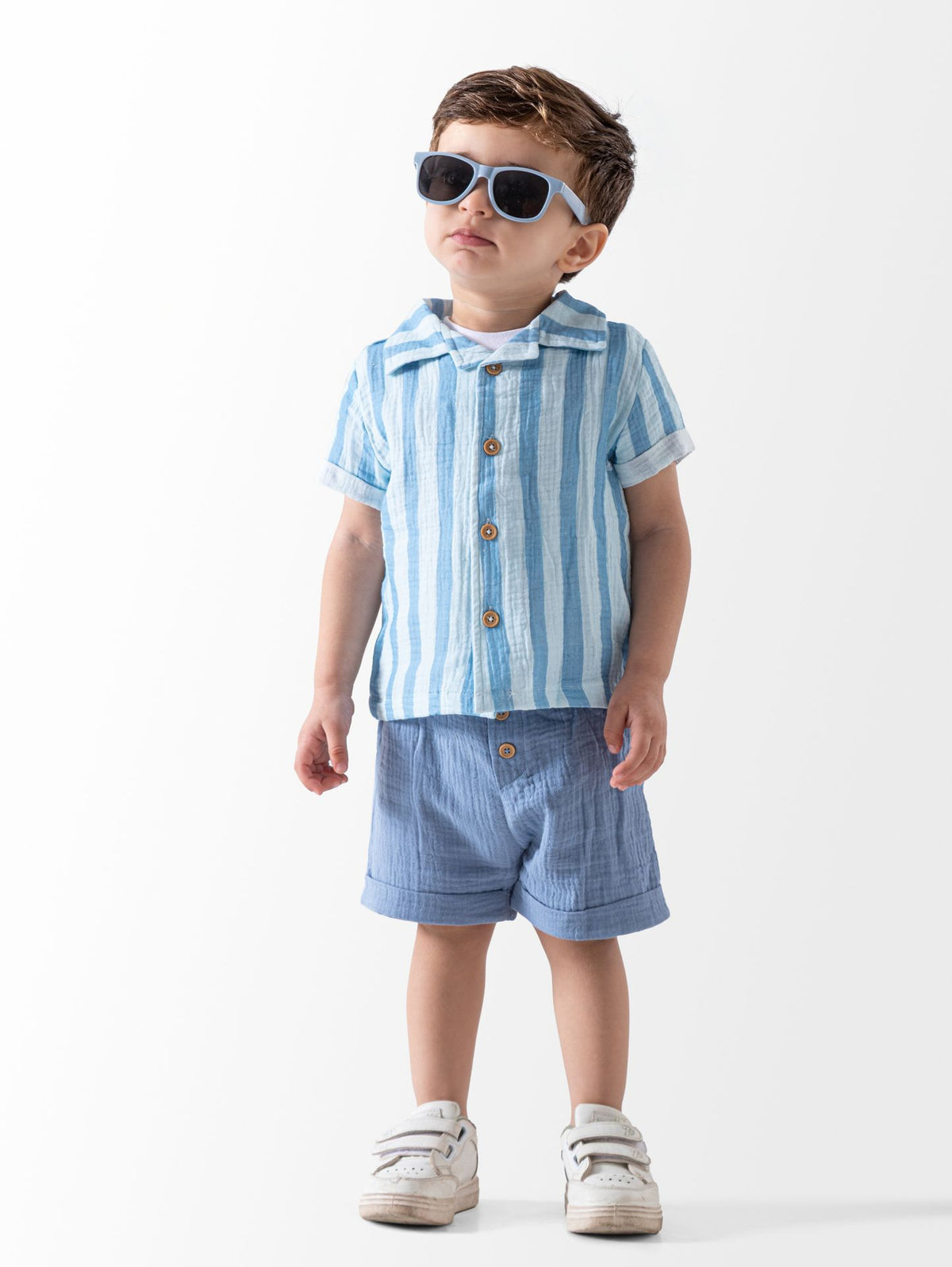 Ninos Kids storestriped 3PCS Short SetØ·Ù‚Ù… Ø®Ø±ÙˆØ¬Generic