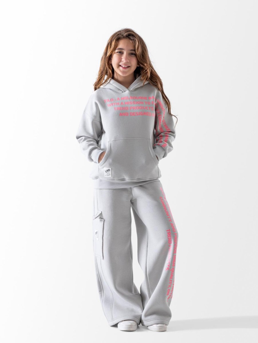 Ninos Kids storeGirls' Grey Text 2-Piece Pyjama SetPajamasGROUP FIVE