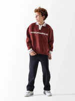 Ninos Kids storeBoys' Burgandy Central Procesing 2-Piece Pyjama SetPajamasSHARO