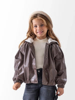 Ninos Kids storeGirls' Brown Leather JacketJacketsNINOS