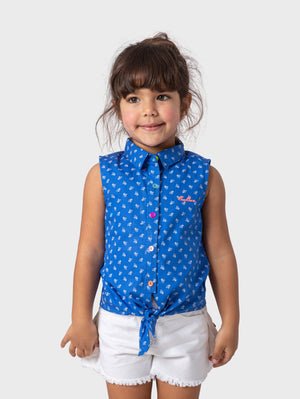 Floral Blouse With Tie