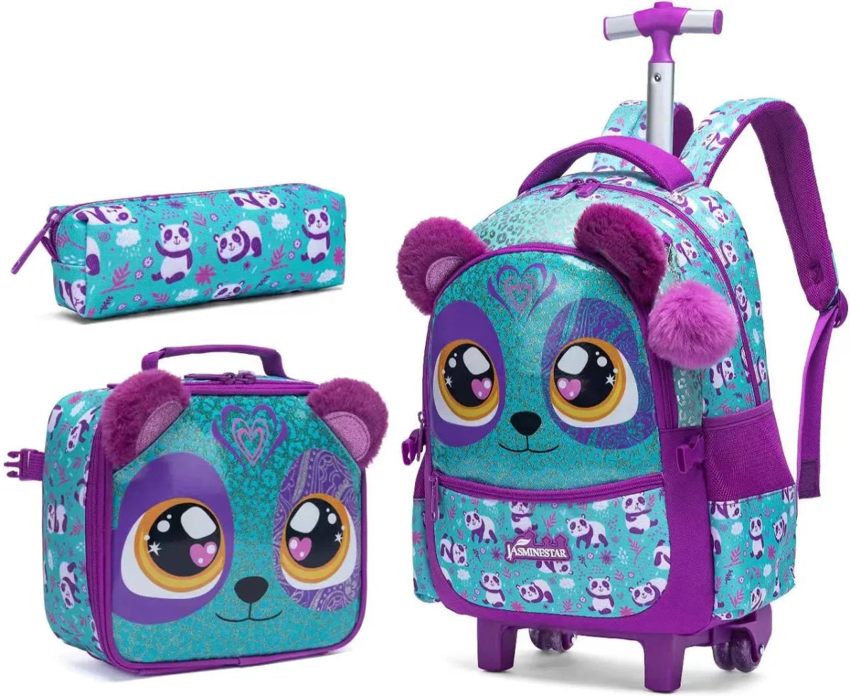 Ninos Kids storePanda 3PCS Trolley BackpackBag set طقم شنط مدرسةJasmin