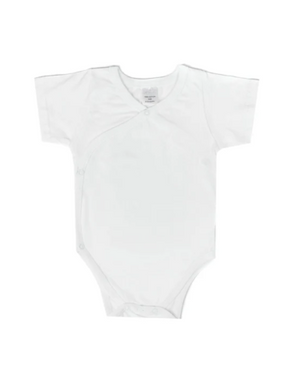 Plain Half Sleeve Wrapover Bodysuit