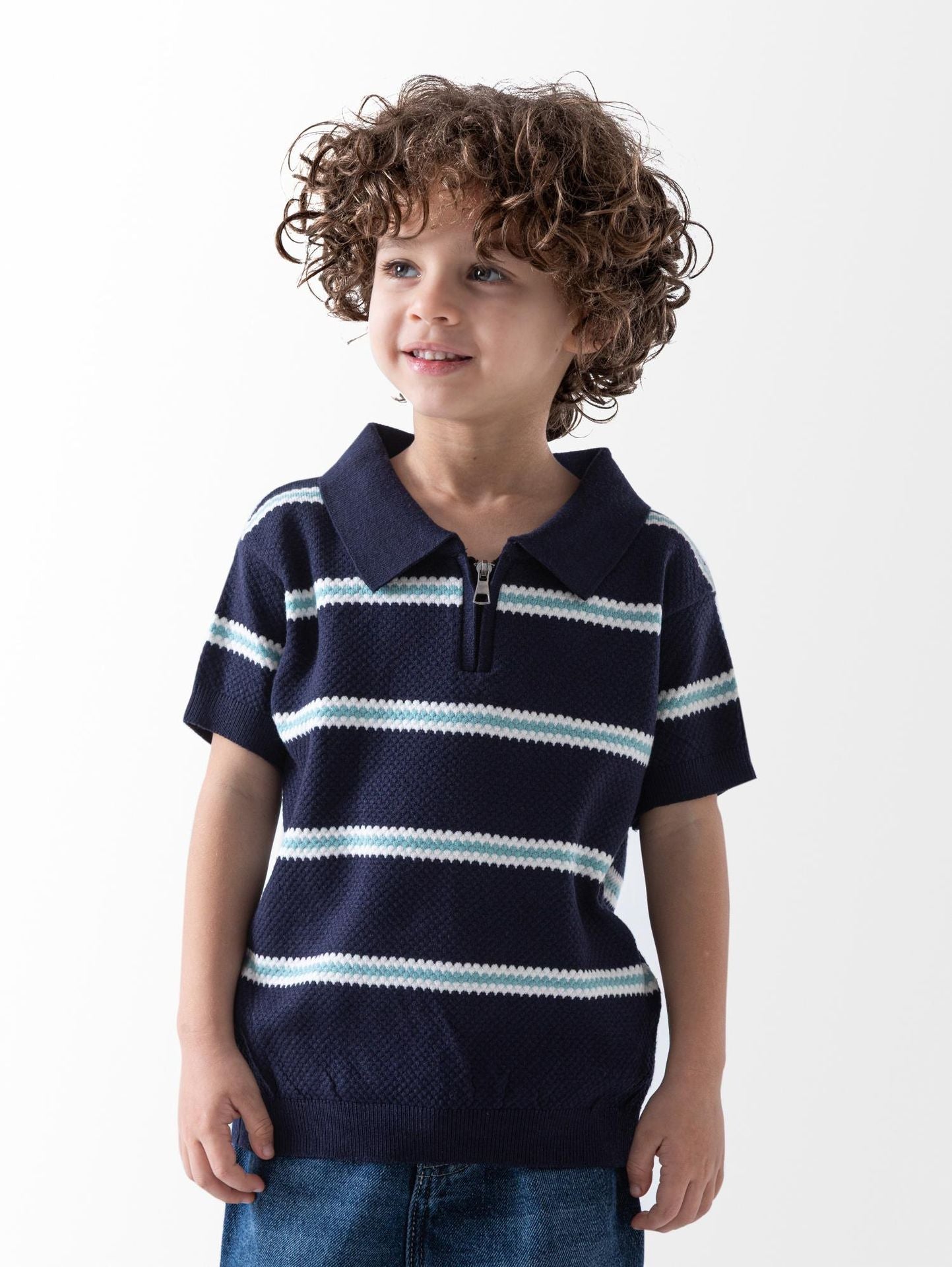 Ninos Kids storeStriped Knit Polo ShirtPolosNINOS