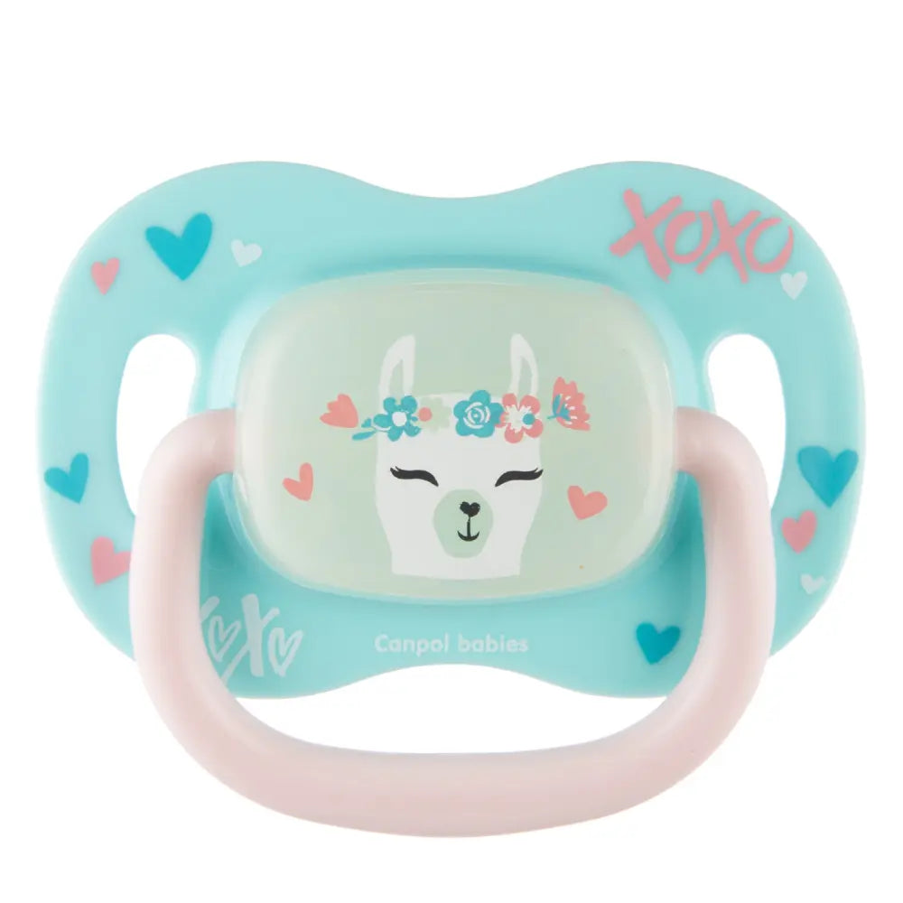 Canpol Silicone round pacifier 0-6m 1pc Lama