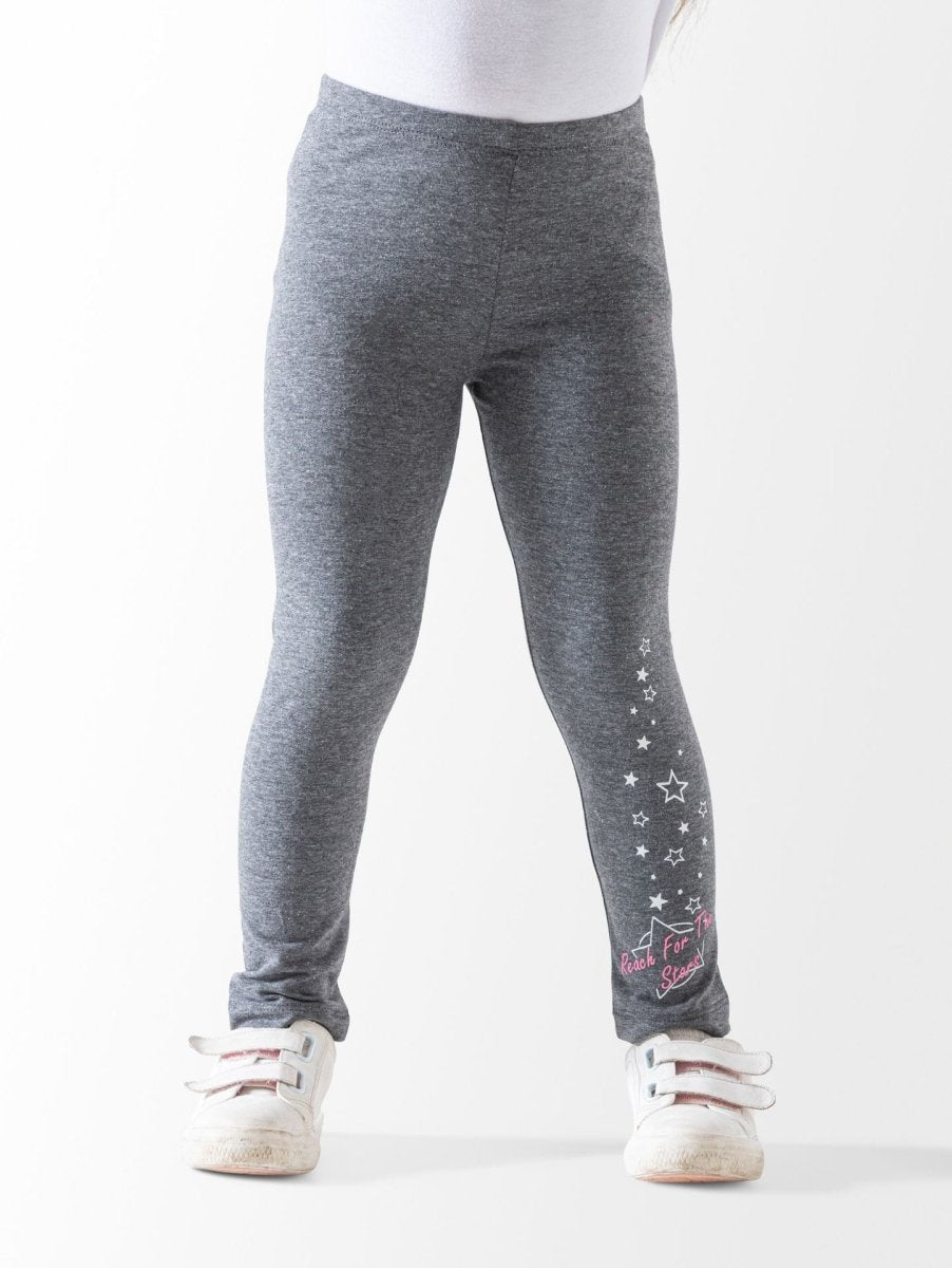 Ninos Kids storeGirls' Dark Grey Stars LeggingsLeggingsNINOS