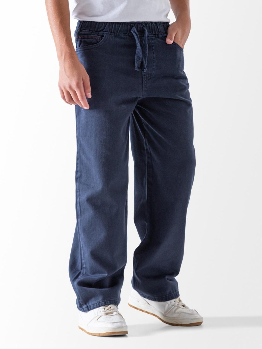 Ninos Kids storeBoys' Navy Wide Leg Gabardine PantsTrousers & PantsNINOS