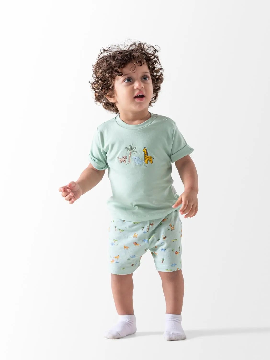 Ninos Kids storeAnimals Short Setطقم قطعتينBumber
