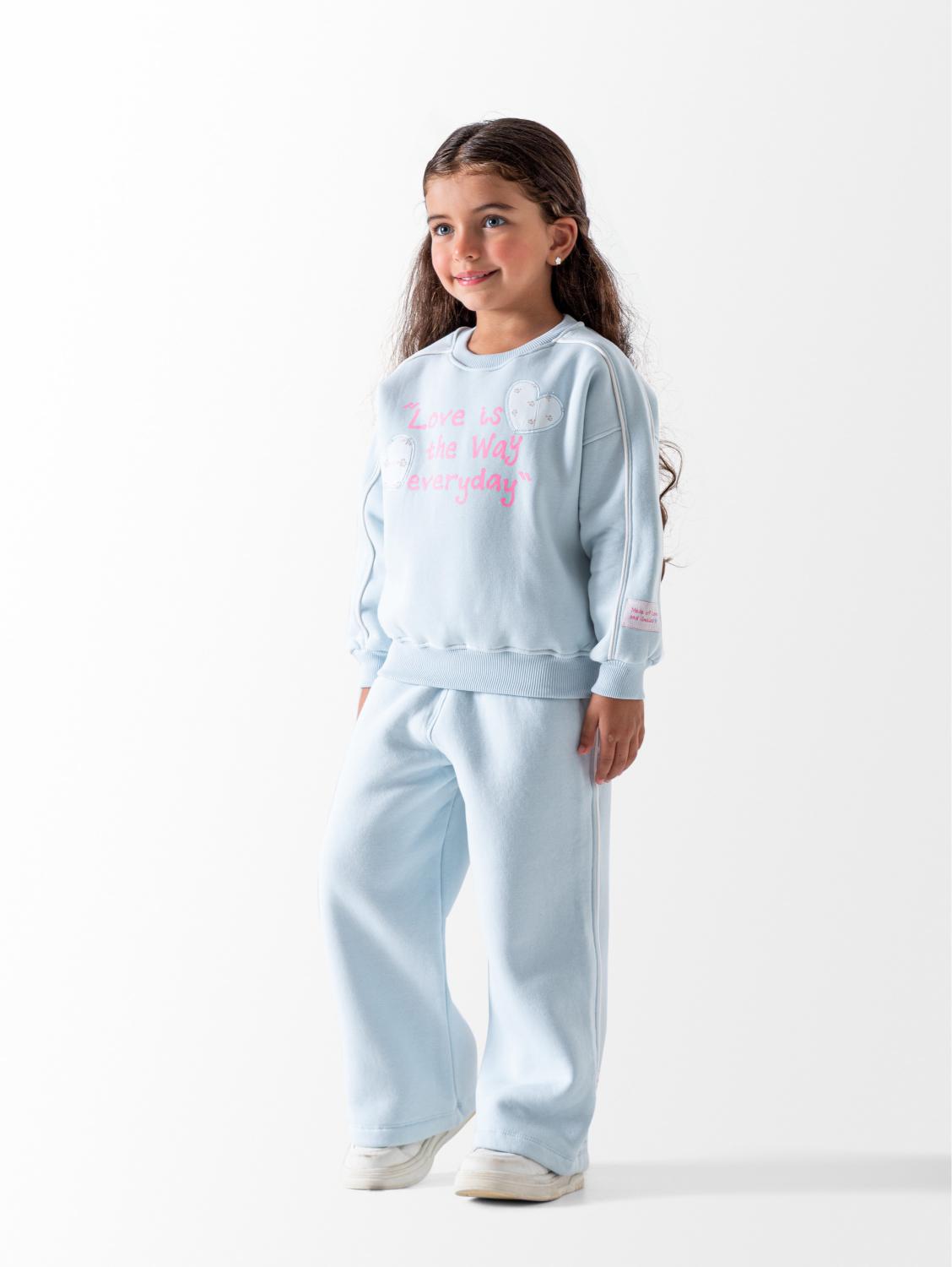 Ninos Kids storeGirls' Baby Blue Love Is The Way 2-Piece Pyjama SetPajamasSOTRA