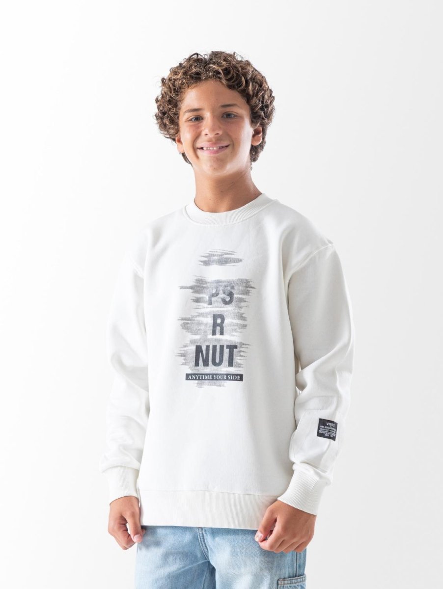 Ninos Kids storeBoys' White PS R NUT SweatshirtSweatshirtsNINOS