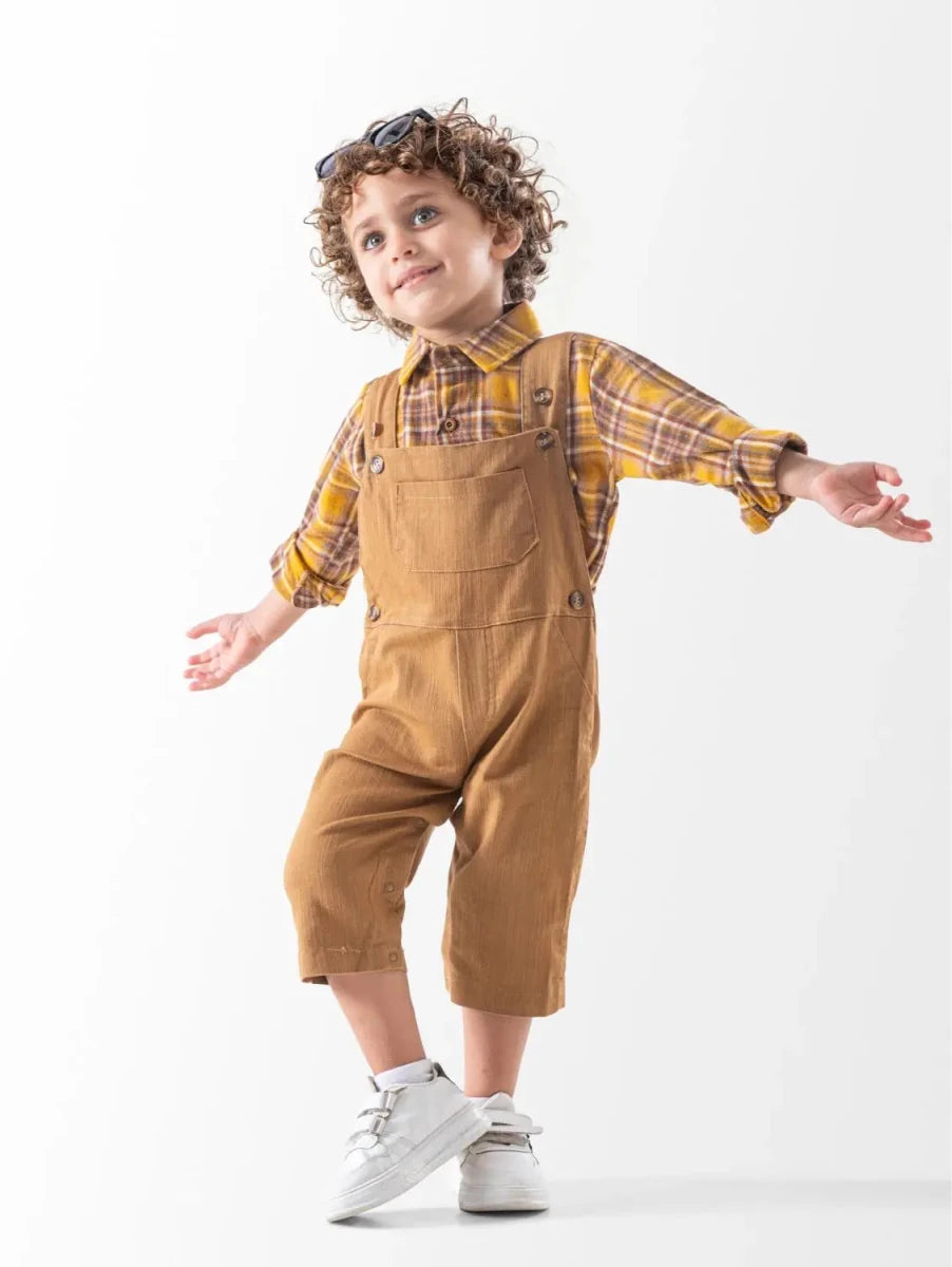 Ninos Kids storeBaby Boys' Brown Checks 3-Piece Occasion SetGoing-Out SetsGeneric