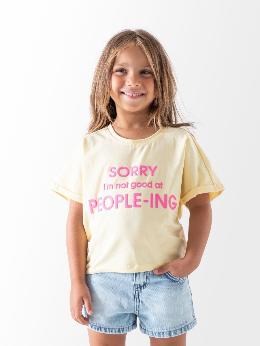 Ninos Kids storeGirls' Yellow Sorry T-ShirtT-ShirtsNINOS