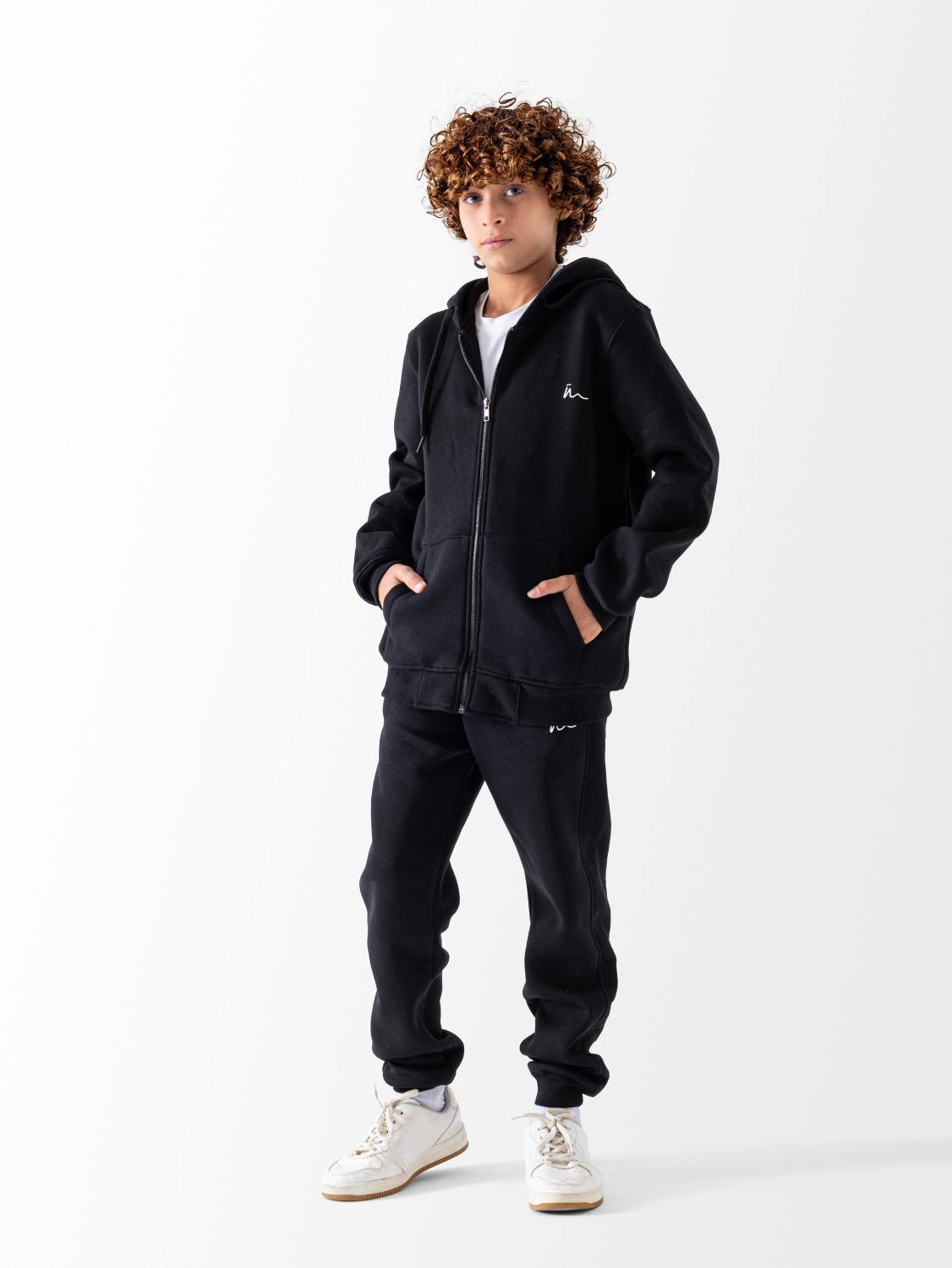 Unisex Black Zip Sweatshirt