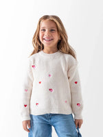 Ninos Kids storeGirls' Beige Hearts PulloverPulloversNINOS