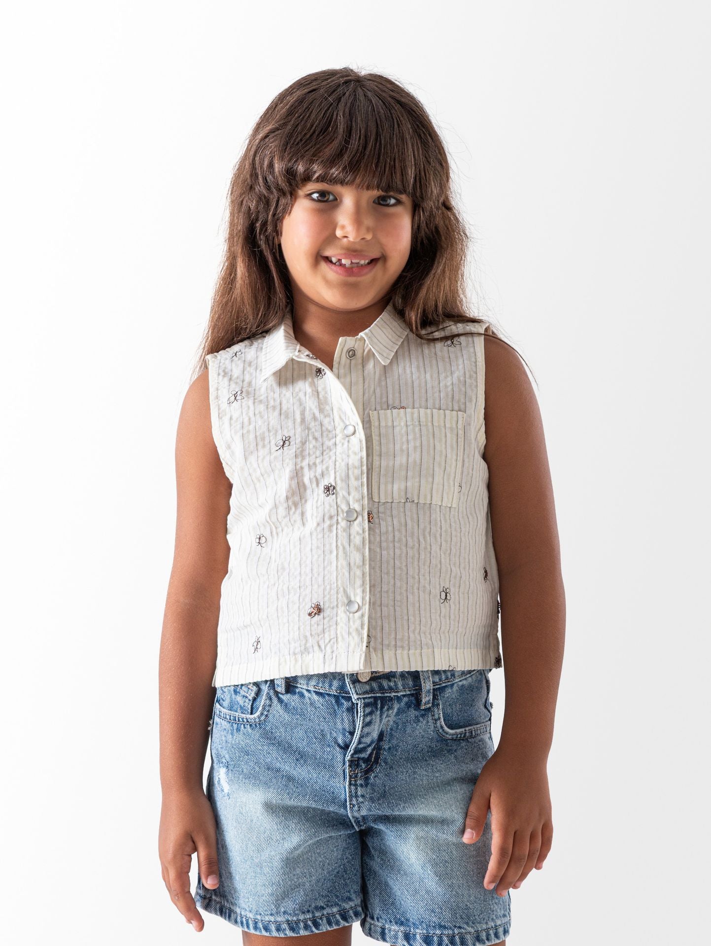 Striped Flower Blouse