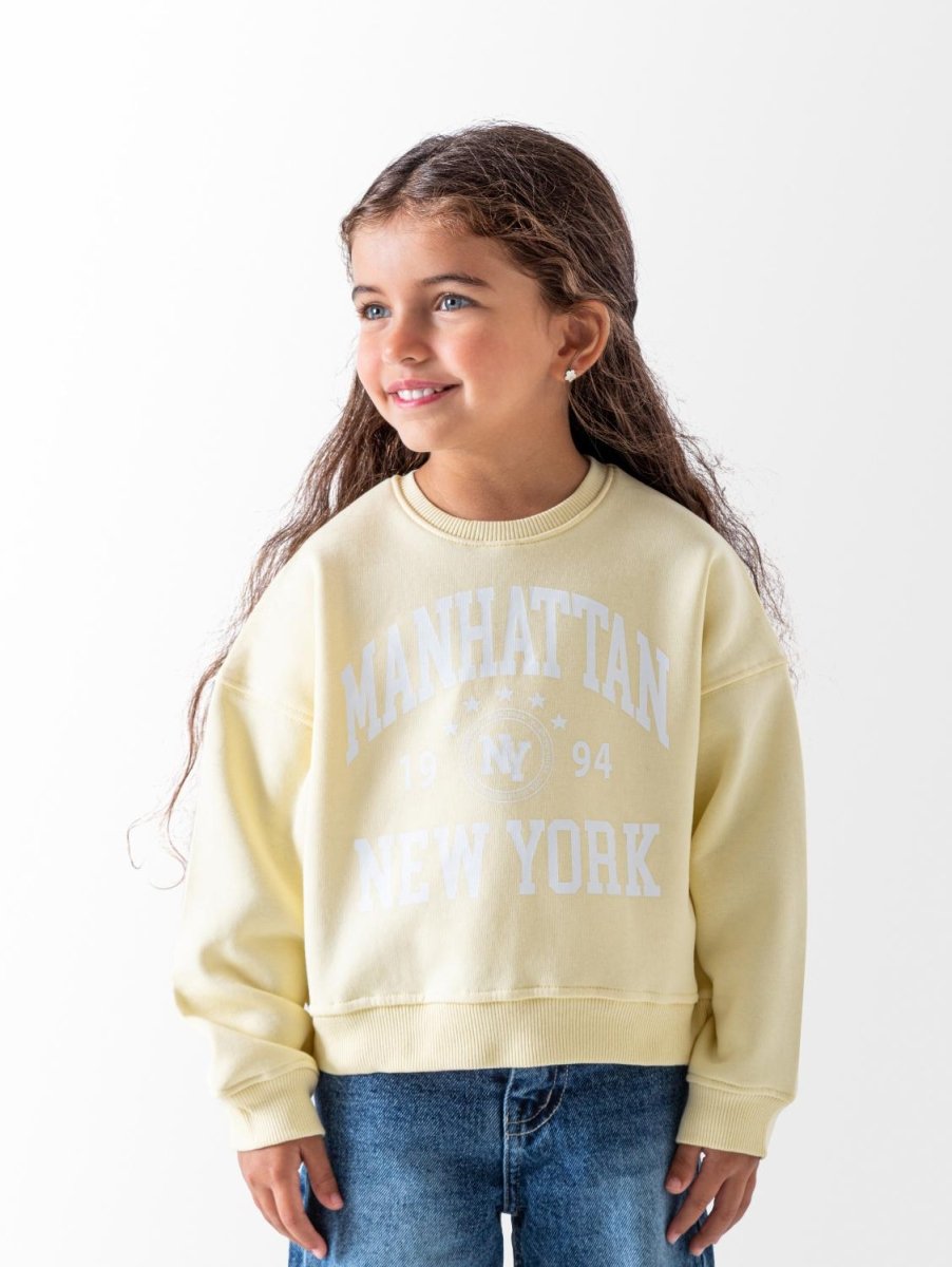 Ninos Kids storeGirls' Yellow York SweatshirtSweatshirtsNINOS