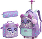 Ninos Kids storeLeopard 3PCS Trolley BackpackBag set طقم شنط مدرسةJasmin