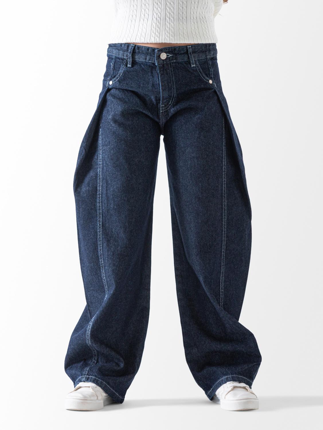 Ninos Kids storeGirls' Navy Denim Wide Leg Cropped JeansJeans pantsNINOS